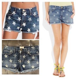 Current Elliott The Boyfriend Denim Jean Short with White Stars ⭐️ size 28 NWOT